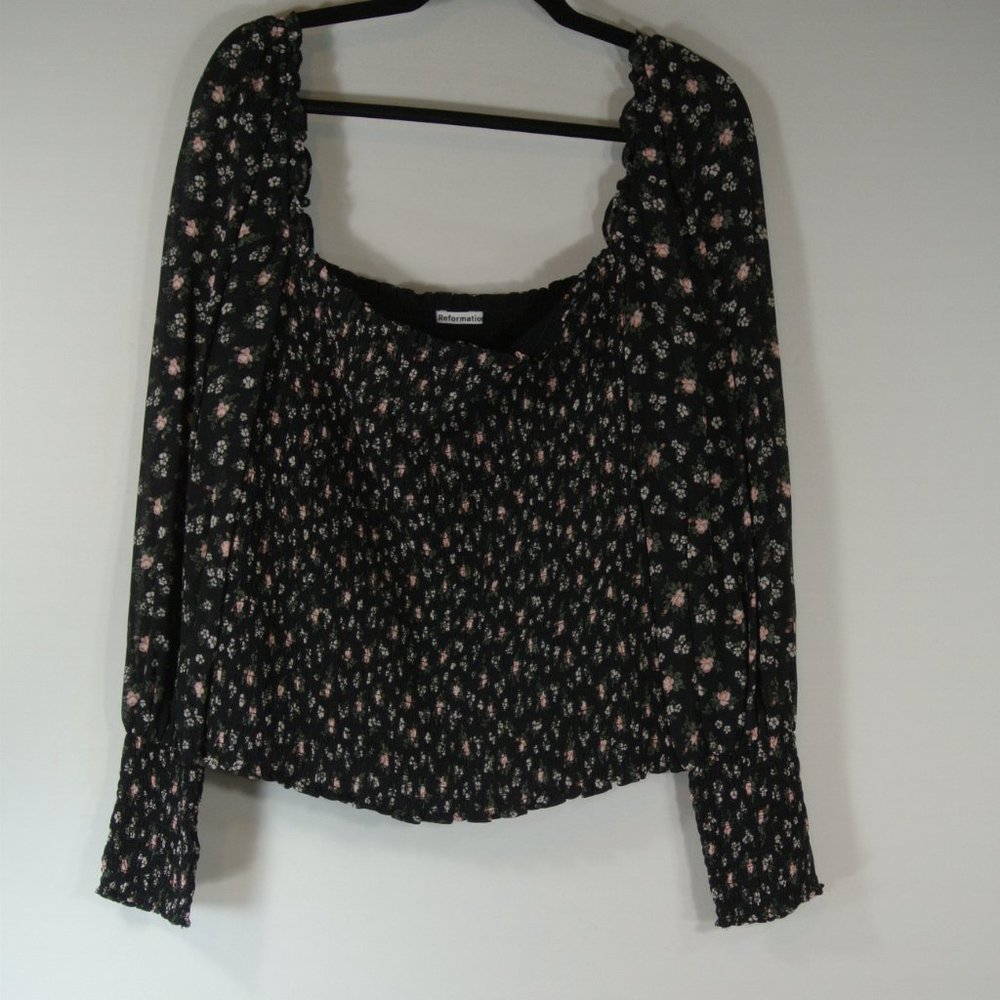Floral Black Women's Top